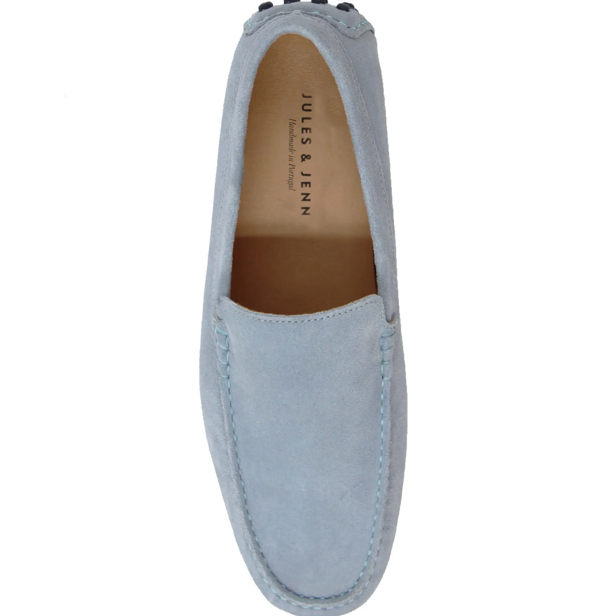 Cheap Mocassins cuir daim bleu clair Homme Mocassins