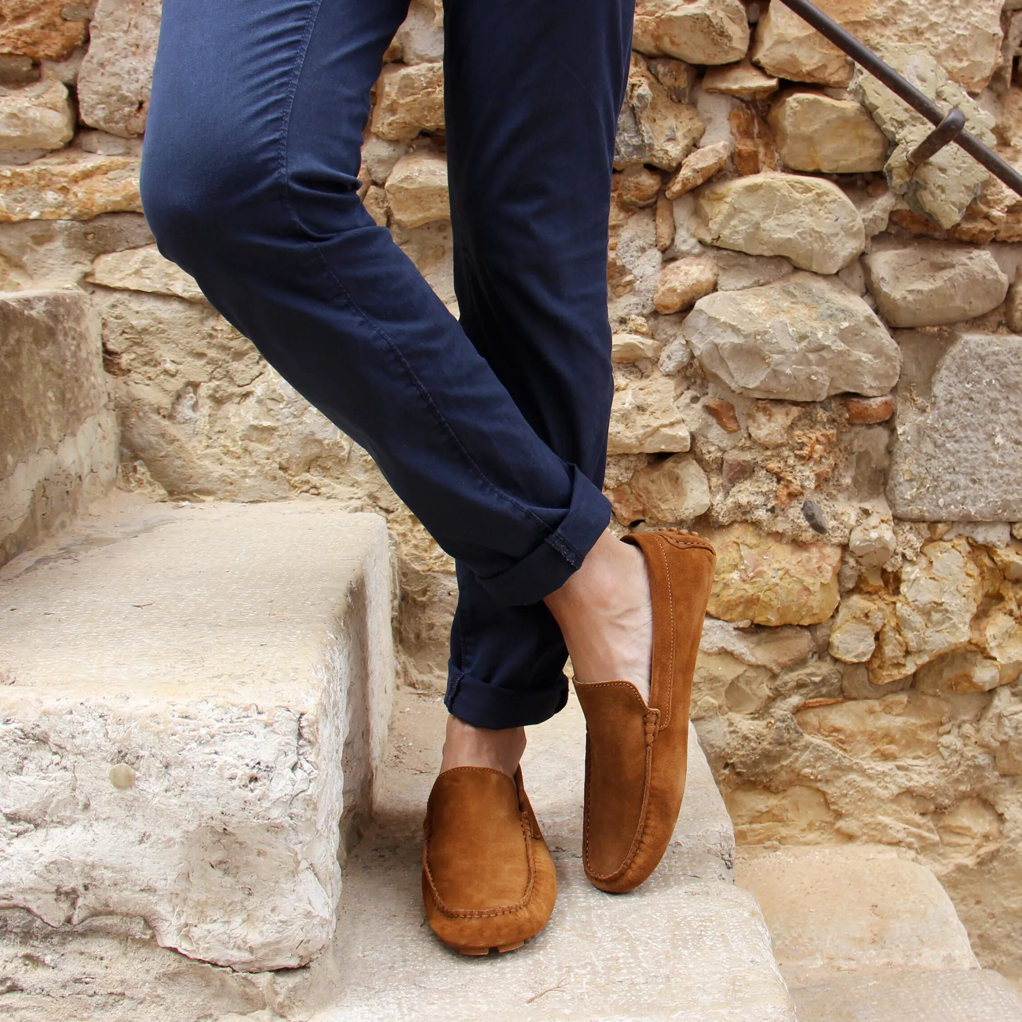 Online Mocassins cuir daim Homme Mocassins