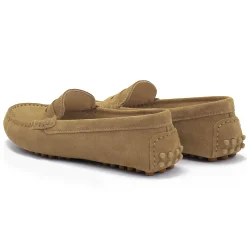 New Mocassins cuir daim marron clair Femme Mocassins & Derbies