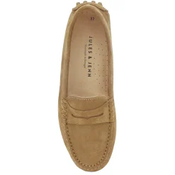 New Mocassins cuir daim marron clair Femme Mocassins & Derbies