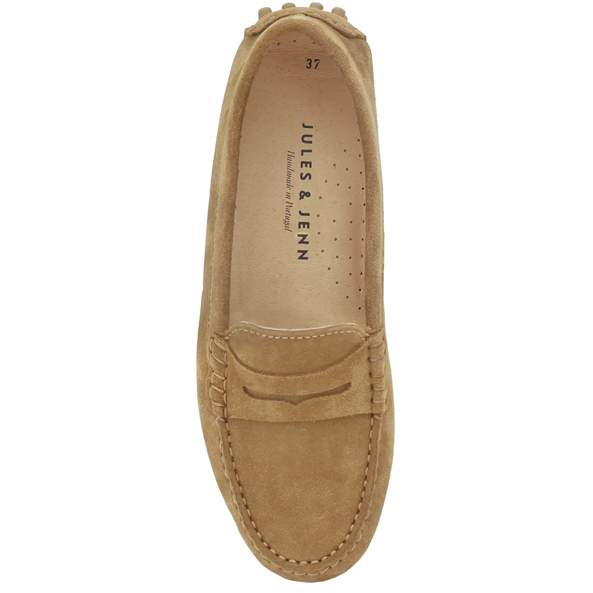 New Mocassins cuir daim marron clair Femme Mocassins & Derbies