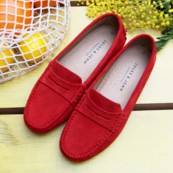 Store Mocassins cuir daim Femme Mocassins & Derbies