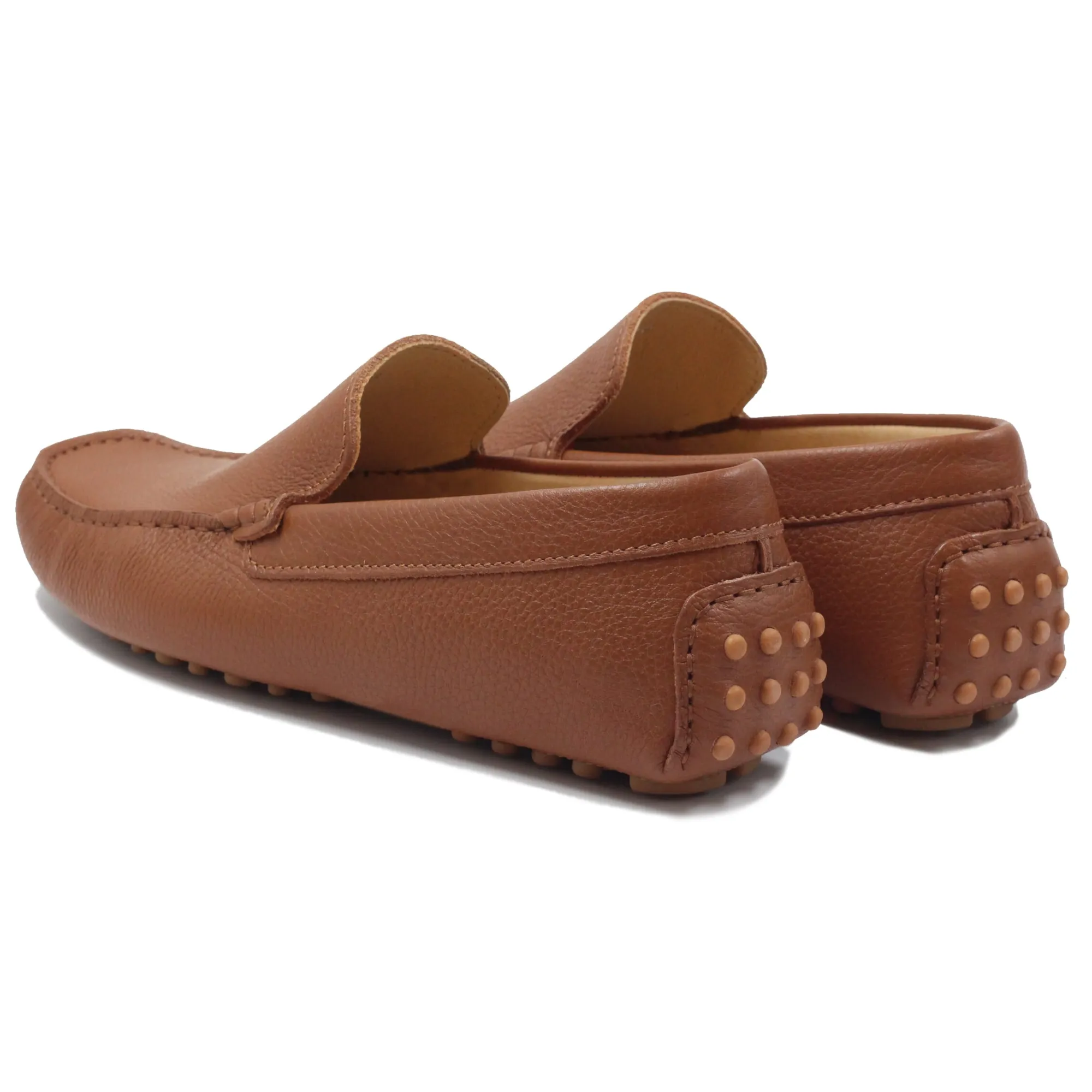 Shop Mocassins cuir grainé Homme Fins De Série Solidaires