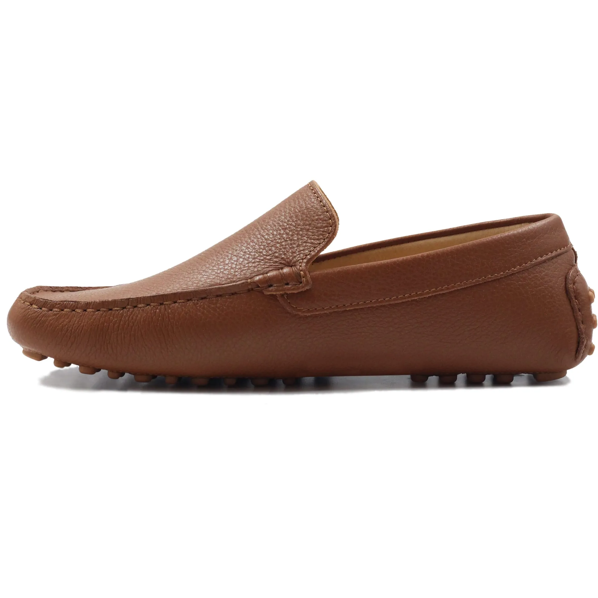 Shop Mocassins cuir grainé Homme Fins De Série Solidaires