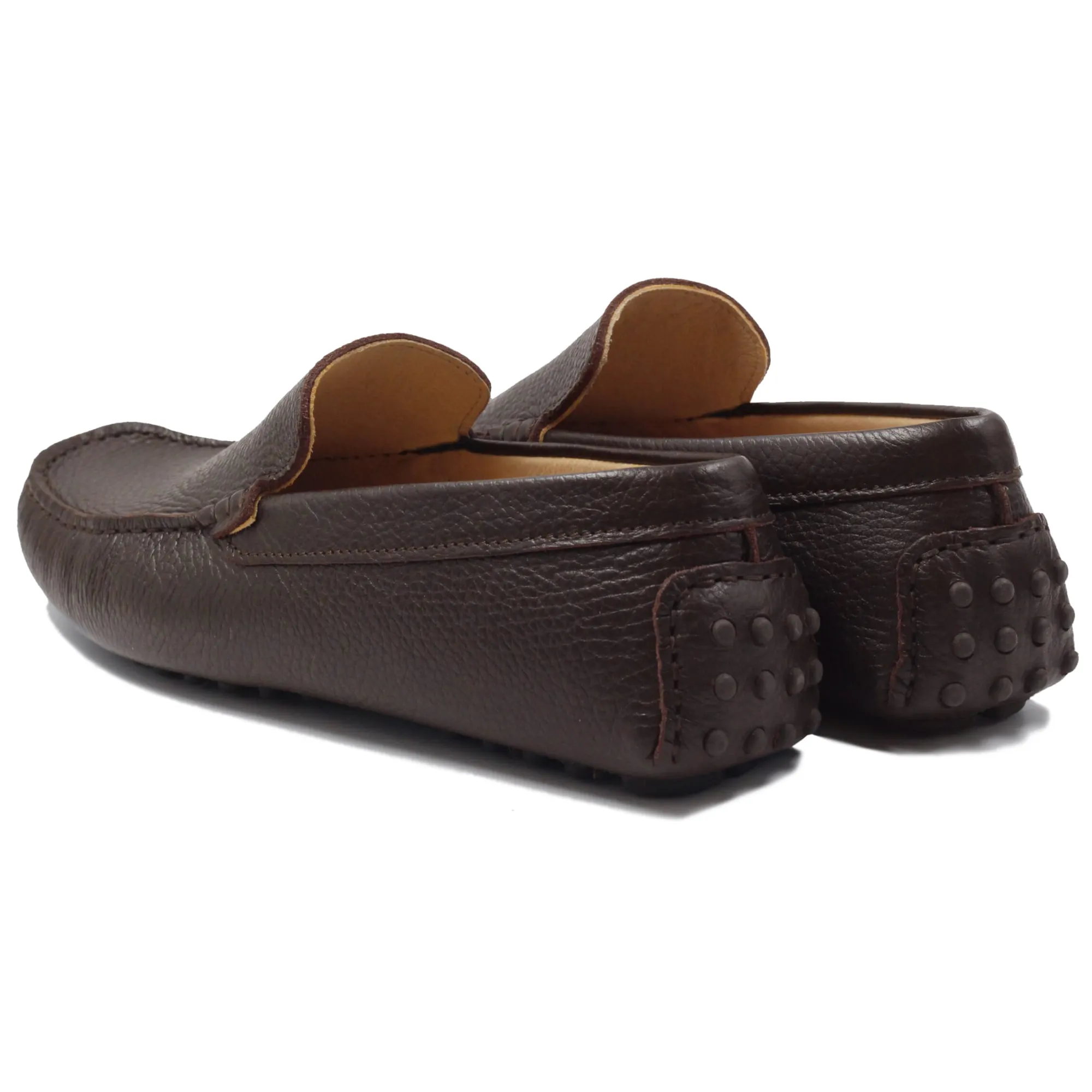 Sale Mocassins cuir grainé Homme Fins De Série Solidaires