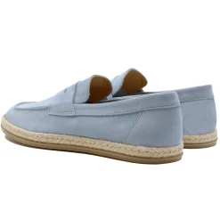 Best Mocassins espadrilles cuir bleu clair Homme Mocassins