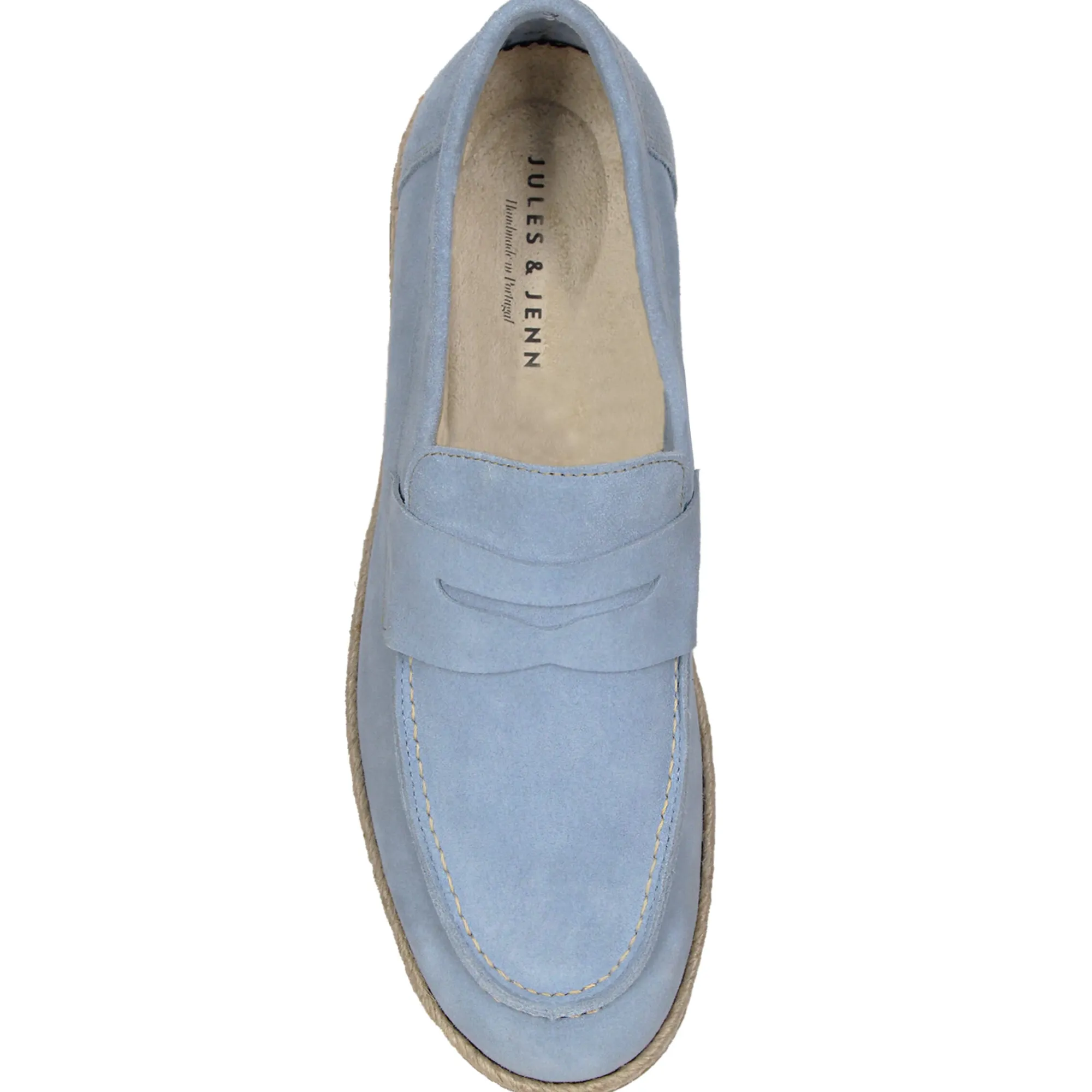 Best Mocassins espadrilles cuir bleu clair Homme Mocassins