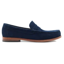 Store Mocassins urbains cuir daim bleu Homme Mocassins