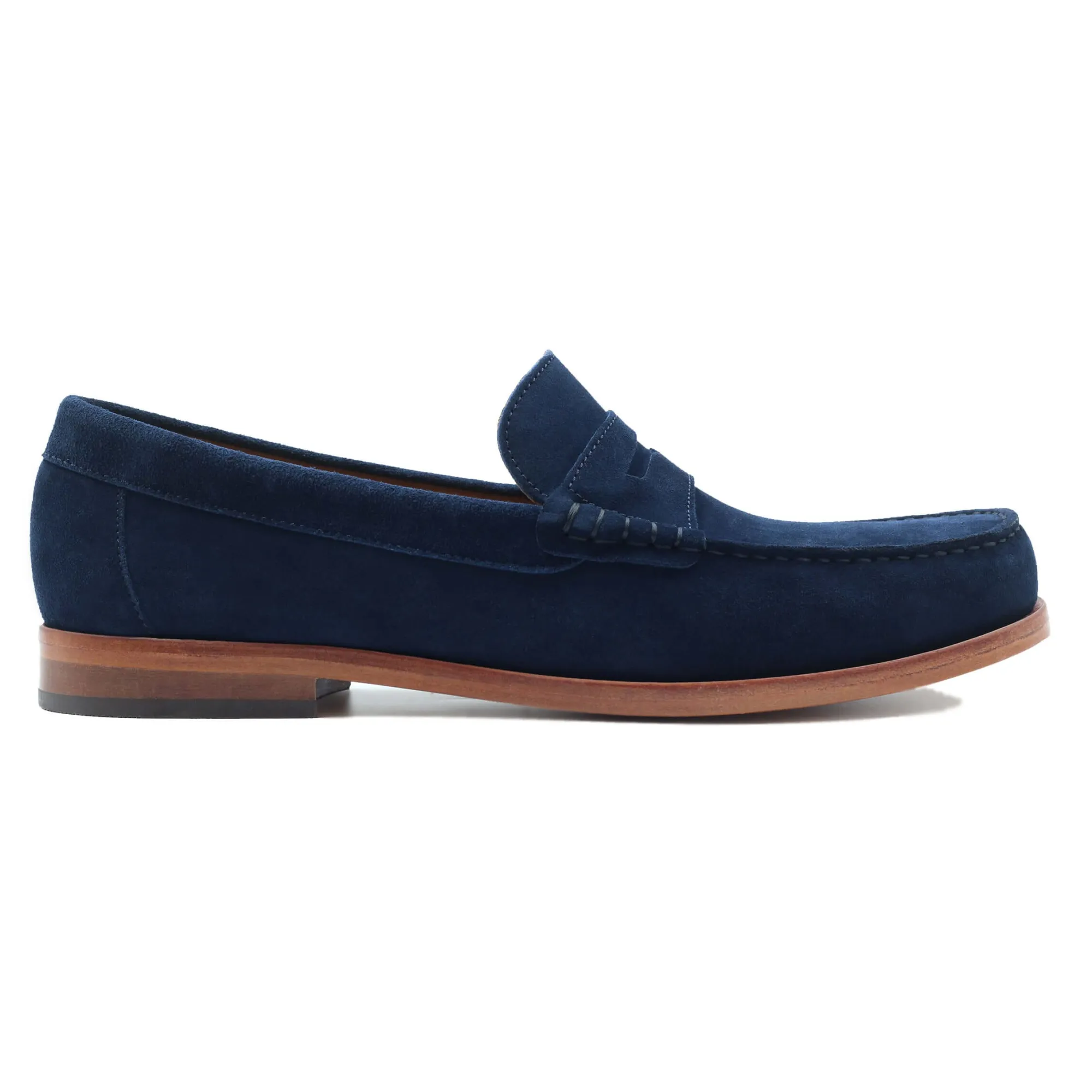 Store Mocassins urbains cuir daim bleu Homme Mocassins
