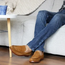 Hot Mocassins urbains cuir daim Homme Mocassins
