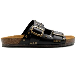 Discount Mules liège clous cuir Femme Sandales