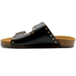 Discount Mules liège clous cuir Femme Sandales