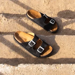 Store Mules liège cuir daim Homme Espadrilles & Sandales