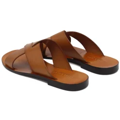Sale Mules plates cuir Femme Sandales