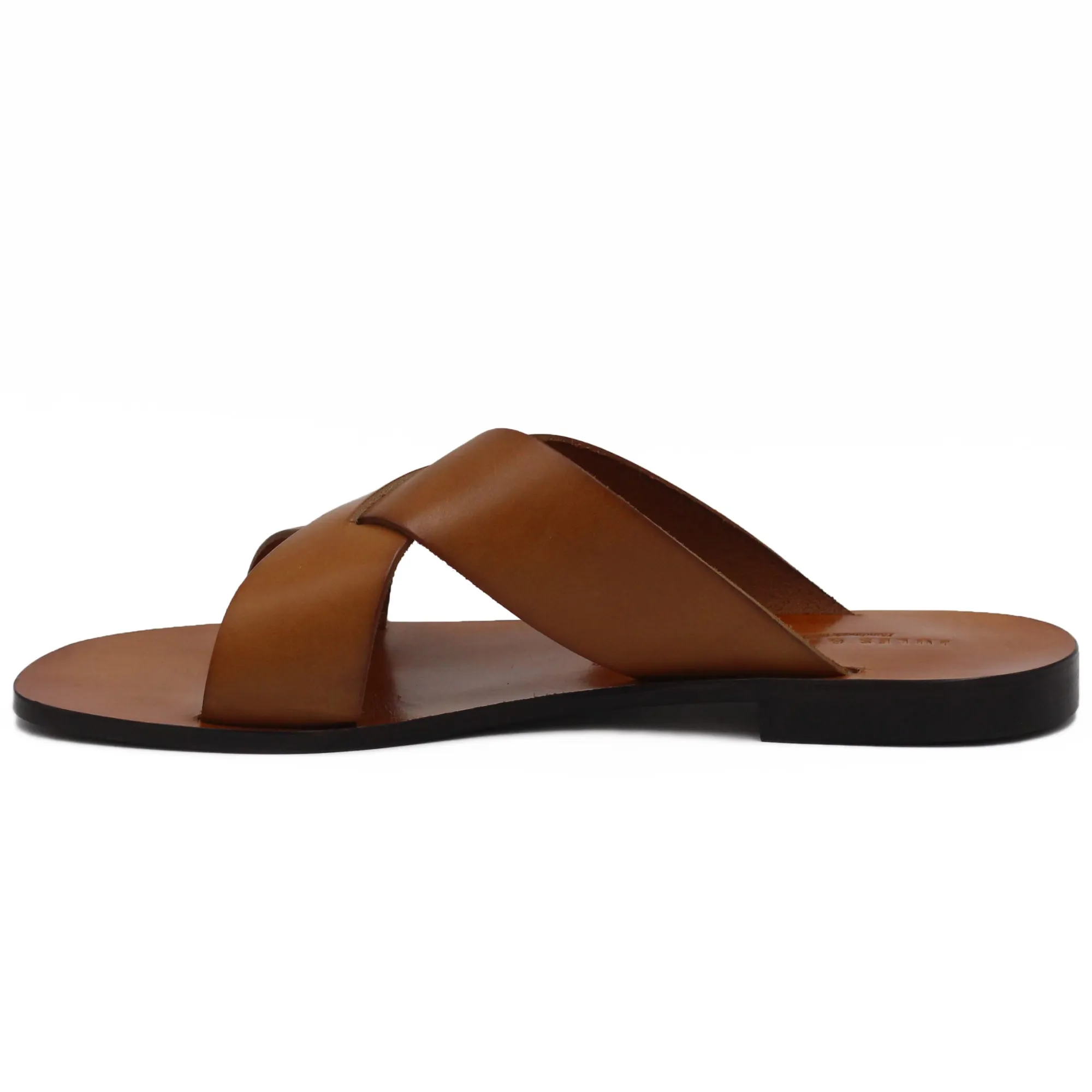 Sale Mules plates cuir Femme Sandales