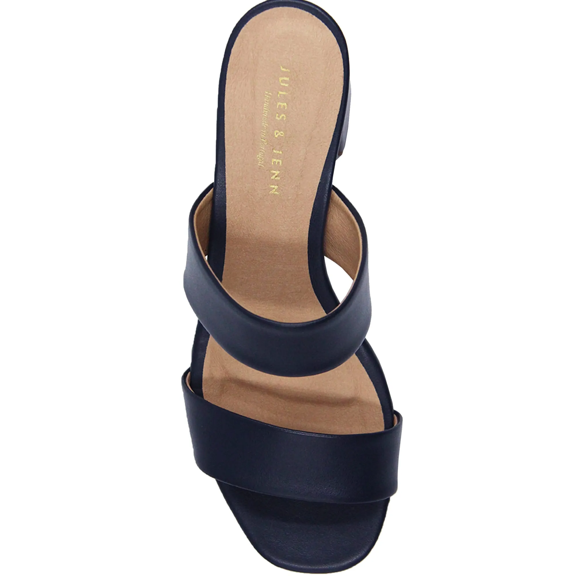Best Mules talon bandeau fibre pomme bleue Femme Sandales