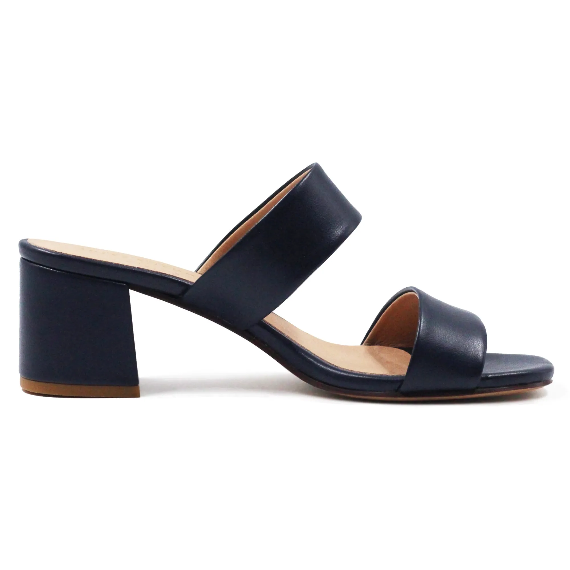 Best Mules talon bandeau fibre pomme bleue Femme Sandales