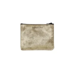 Hot Pochette cuir daim métallisé - Petit modèle Femme Pochettes|Petite Maroquinerie