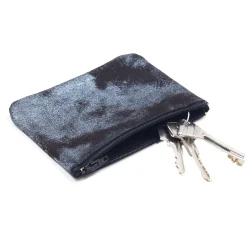 Flash Sale Pochette cuir daim gris métallisé - Petit modèle Femme Pochettes|Petite Maroquinerie