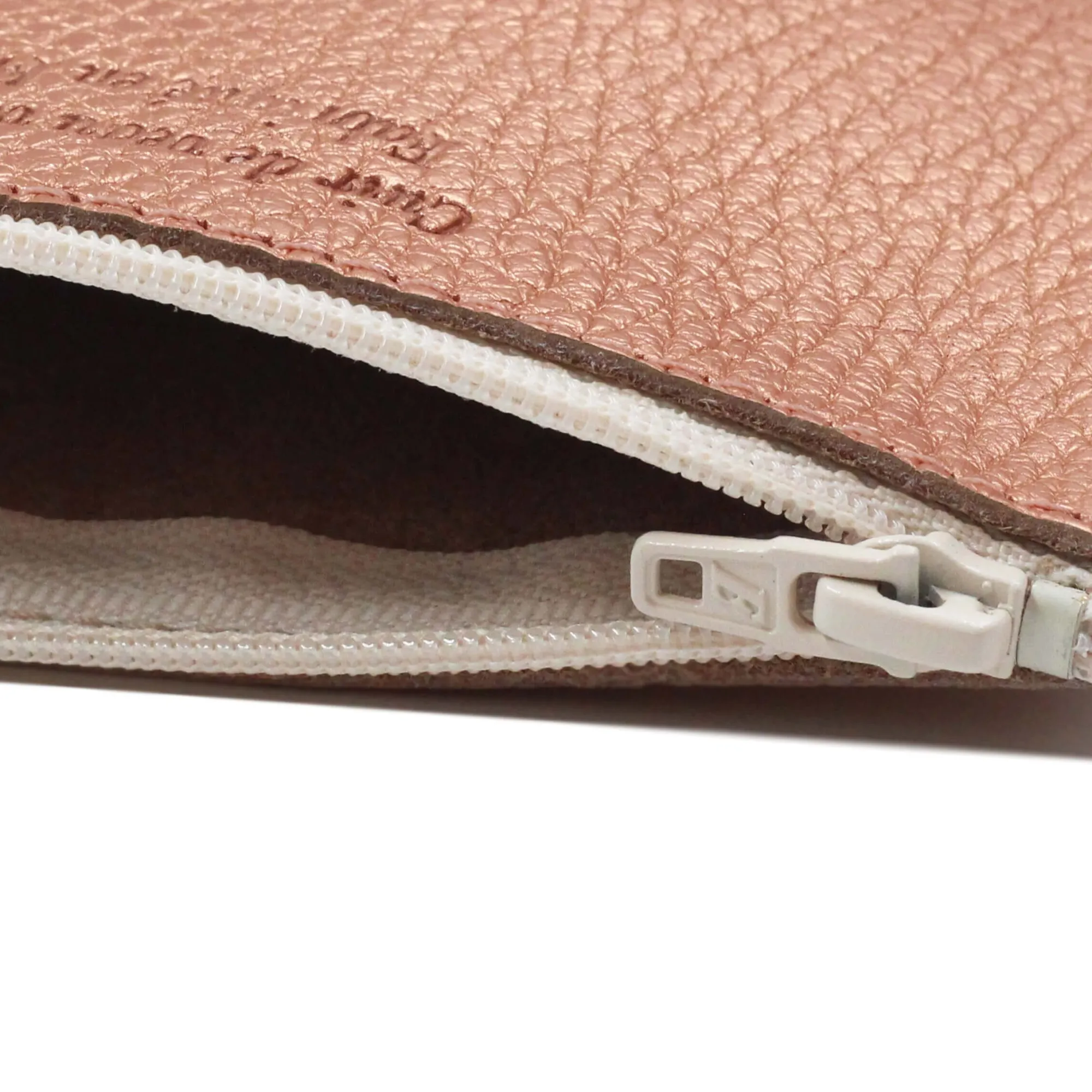 Fashion Pochette cuir grainé métallisé upcyclé rose - petit modèle Femme Dressing Recyclé|Pochettes