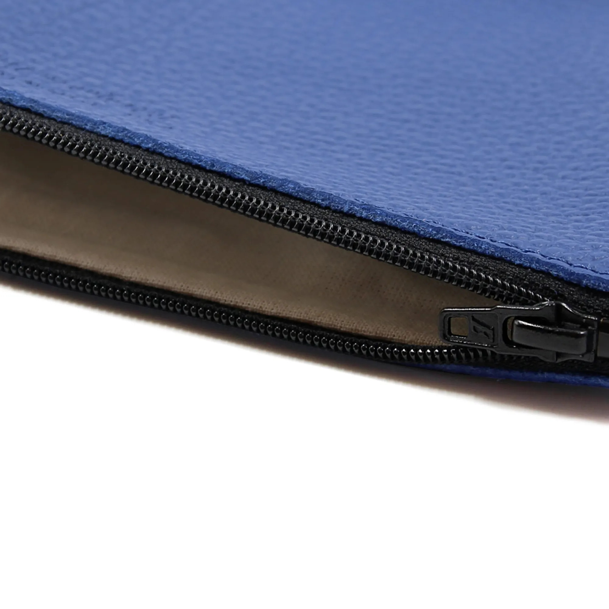 Hot Pochette cuir upcyclé grainé bleu Femme Dressing Recyclé|Pochettes