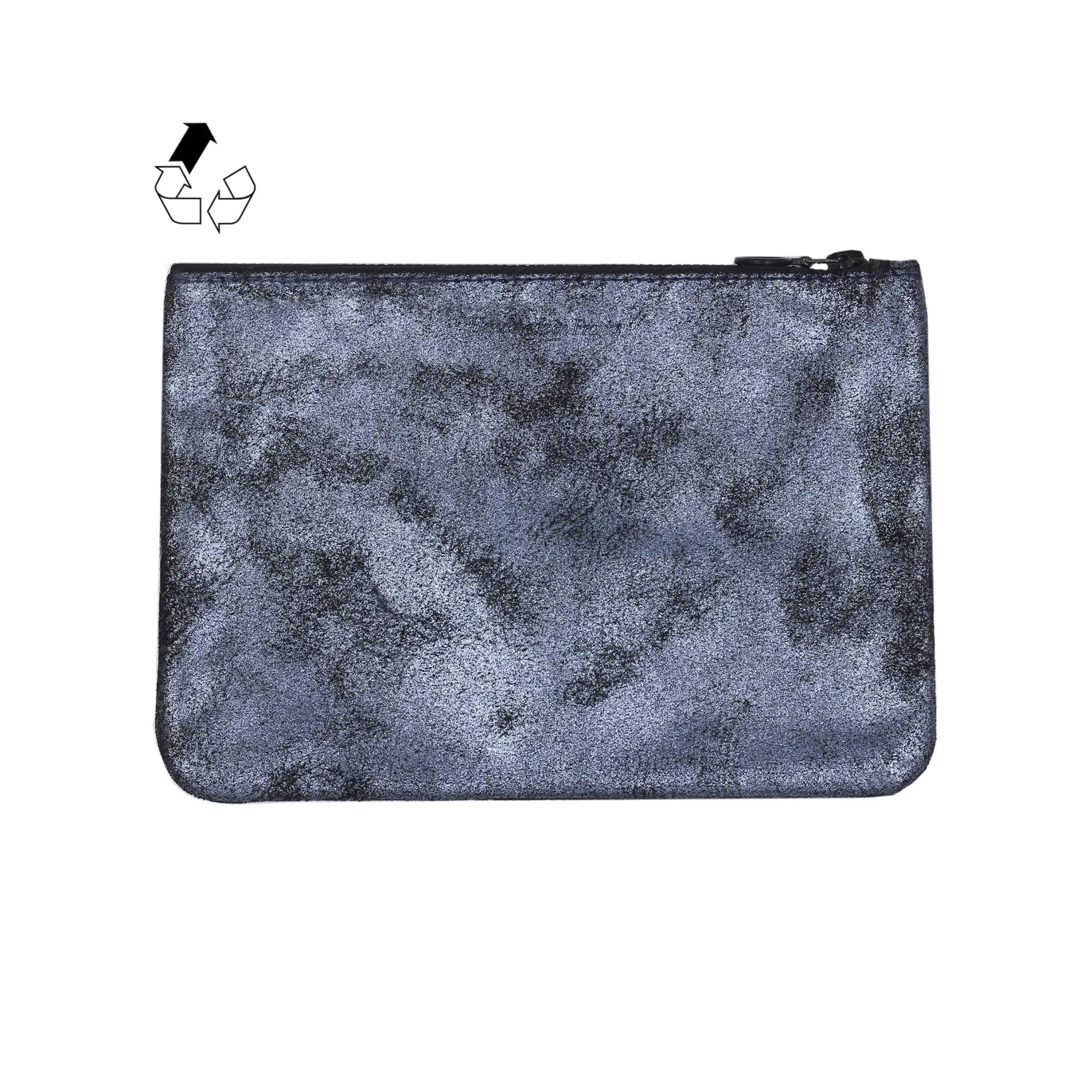 New Pochette cuir upcyclé noir irisé Femme Dressing Recyclé|Pochettes