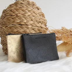 Clearance Pochette cuir upcyclé - Petite Femme Dressing Recyclé|Pochettes