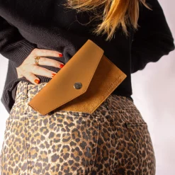 Online Pochette enveloppe cuir upcyclé Femme Dressing Recyclé|Pochettes
