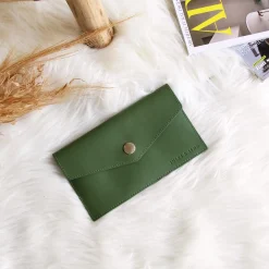 New Pochette enveloppe cuir upcyclé Femme Dressing Recyclé|Pochettes