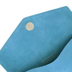 Flash Sale Pochette enveloppe cuir upcyclé bleu Femme Dressing Recyclé|Pochettes