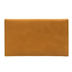 Best Pochette enveloppe cuir upcyclé jaune Femme Dressing Recyclé|Pochettes