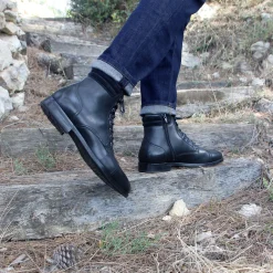 Shop Rangers boots à col cuir Homme Boots