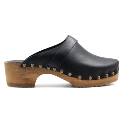 Discount Sabots bois cuir Femme Sandales
