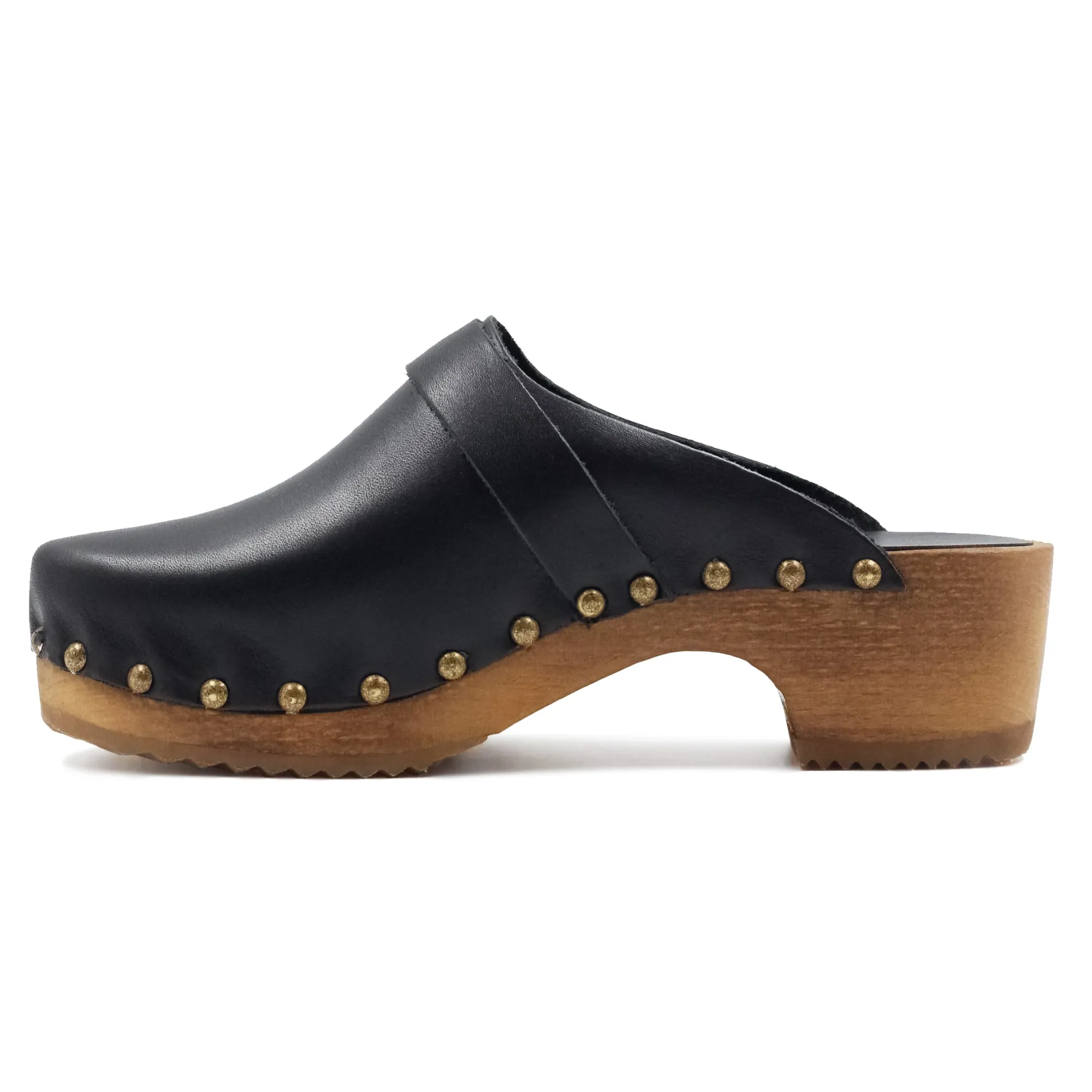 Discount Sabots bois cuir Femme Sandales