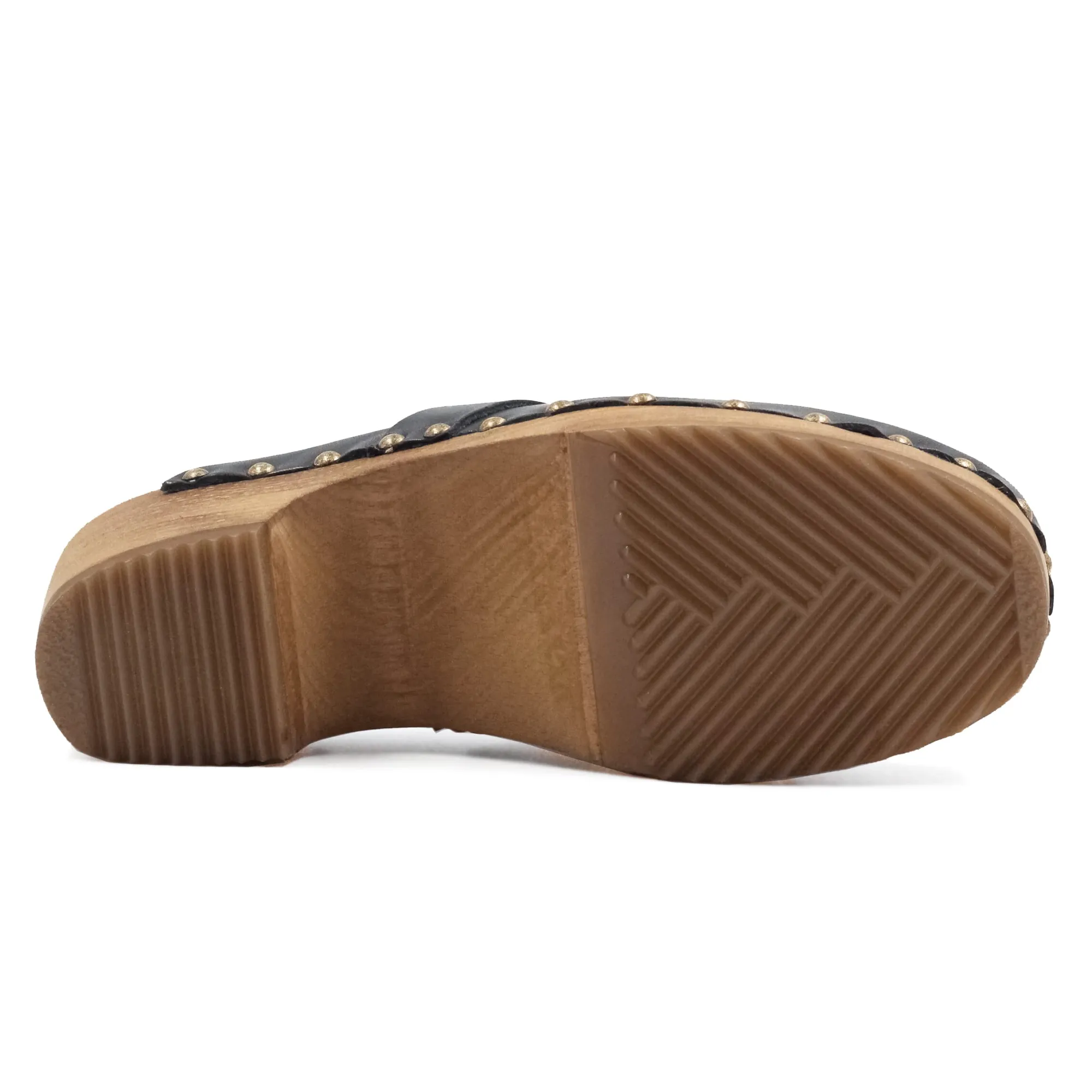 Discount Sabots bois cuir Femme Sandales