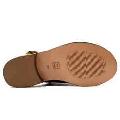 Best Sandales boucle écaille cuir Femme Sandales