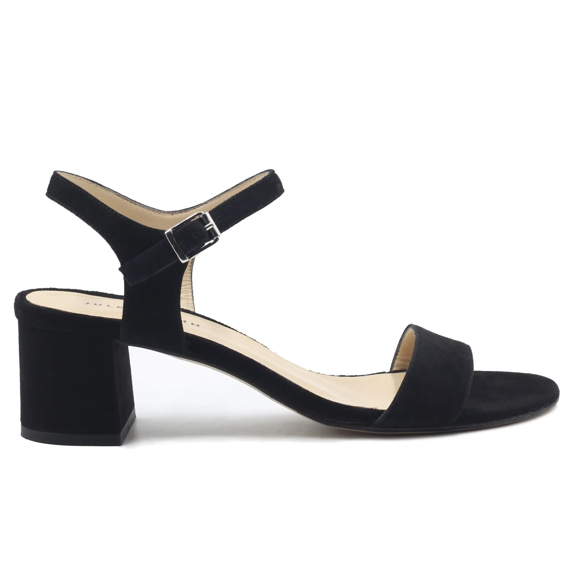 New Sandales moyen talon cuir daim Femme Sandales