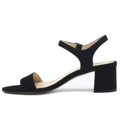 New Sandales moyen talon cuir daim Femme Sandales