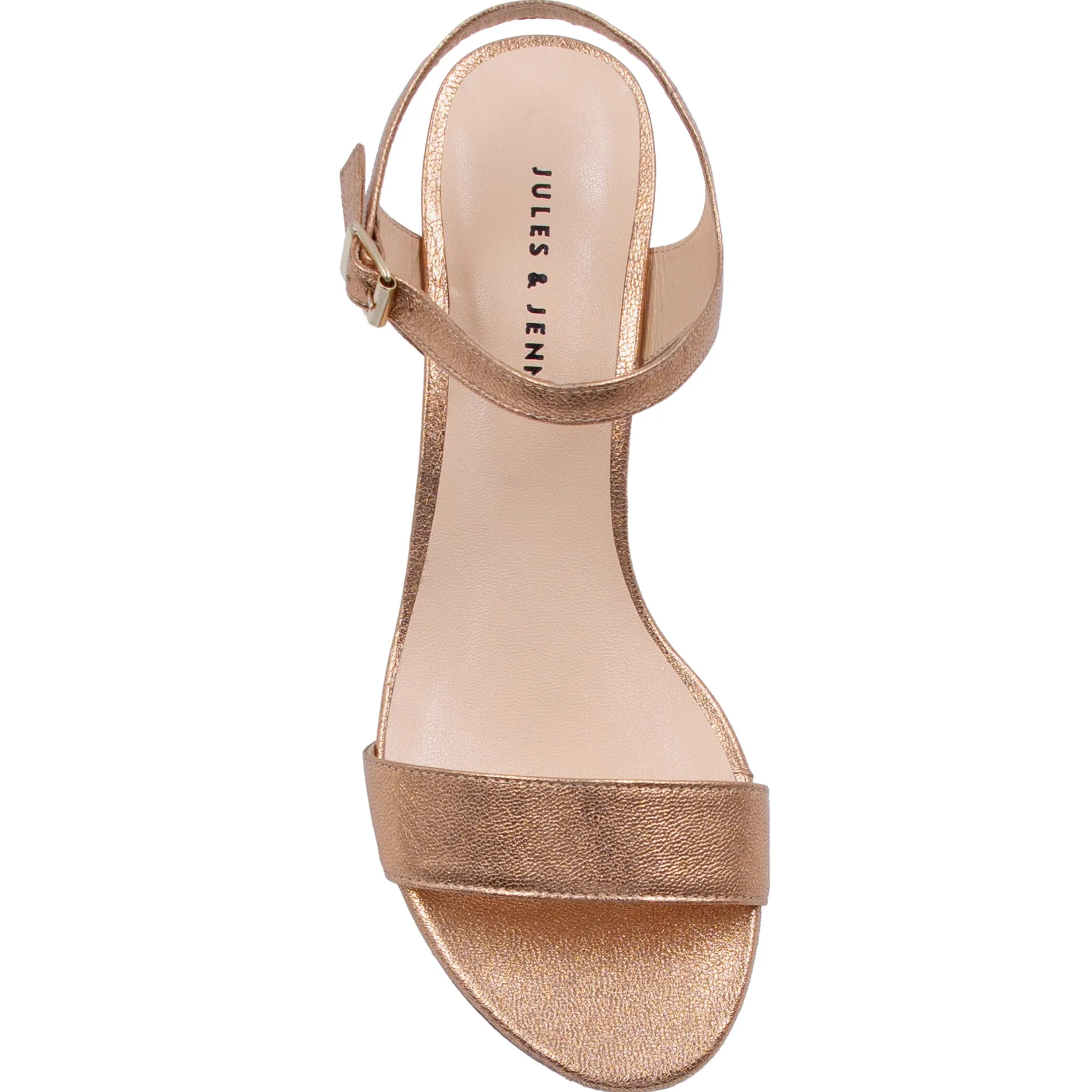 Fashion Sandales moyen talon métallisé rose Femme Sandales