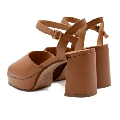 Outlet Sandales plateforme cuir Femme Sandales