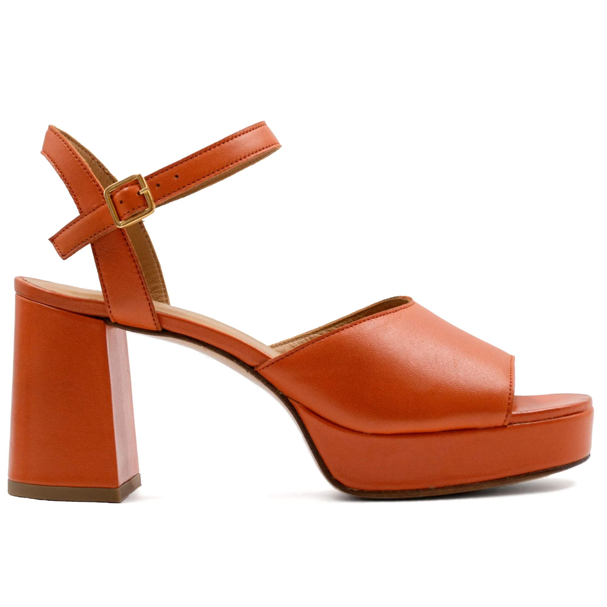Cheap Sandales plateforme cuir Femme Sandales