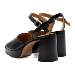 Discount Sandales plateforme cuir vernis Femme Sandales