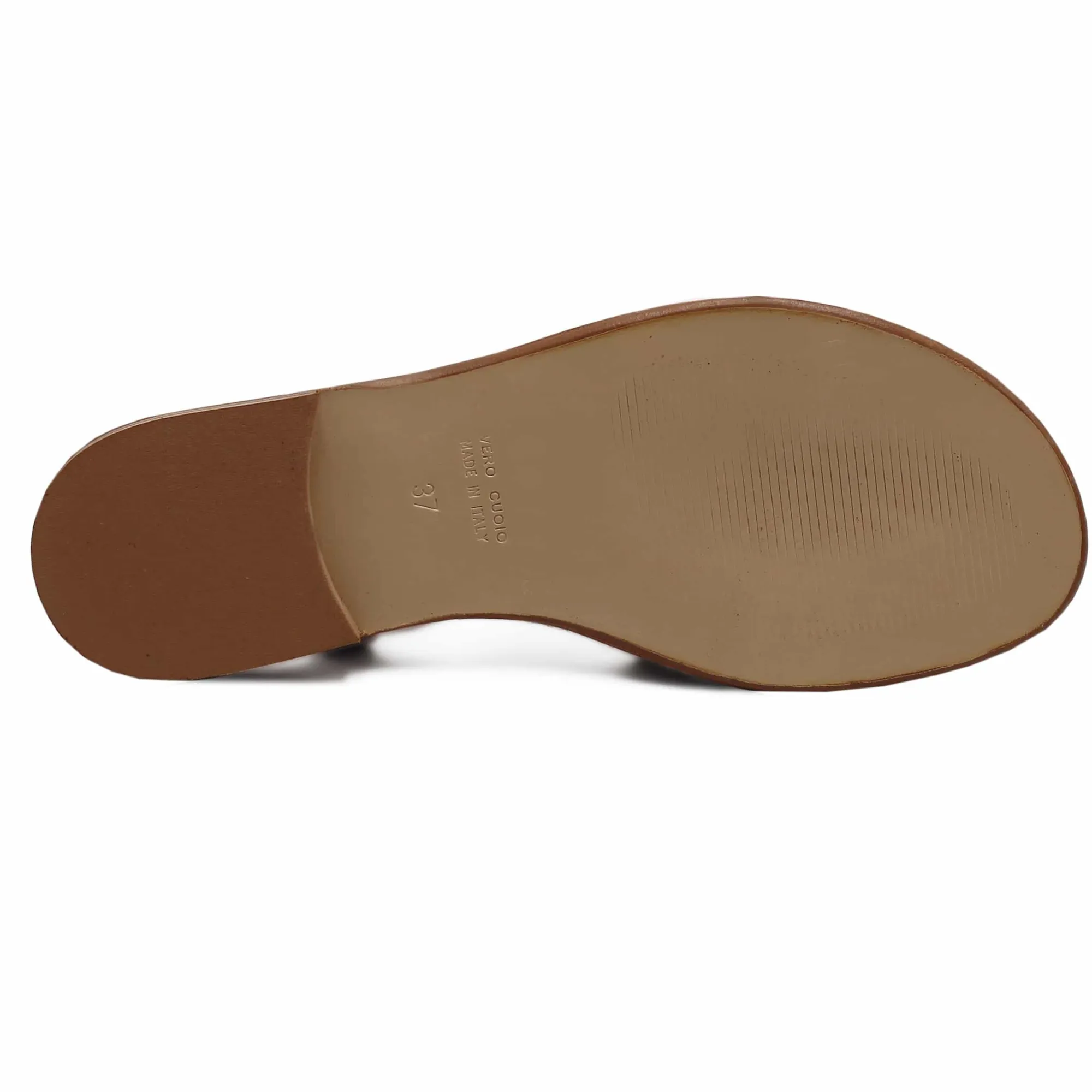 Hot Sandales plates croisées cuir rose Femme Sandales