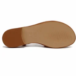 New Sandales plates croisées cuir Femme Sandales
