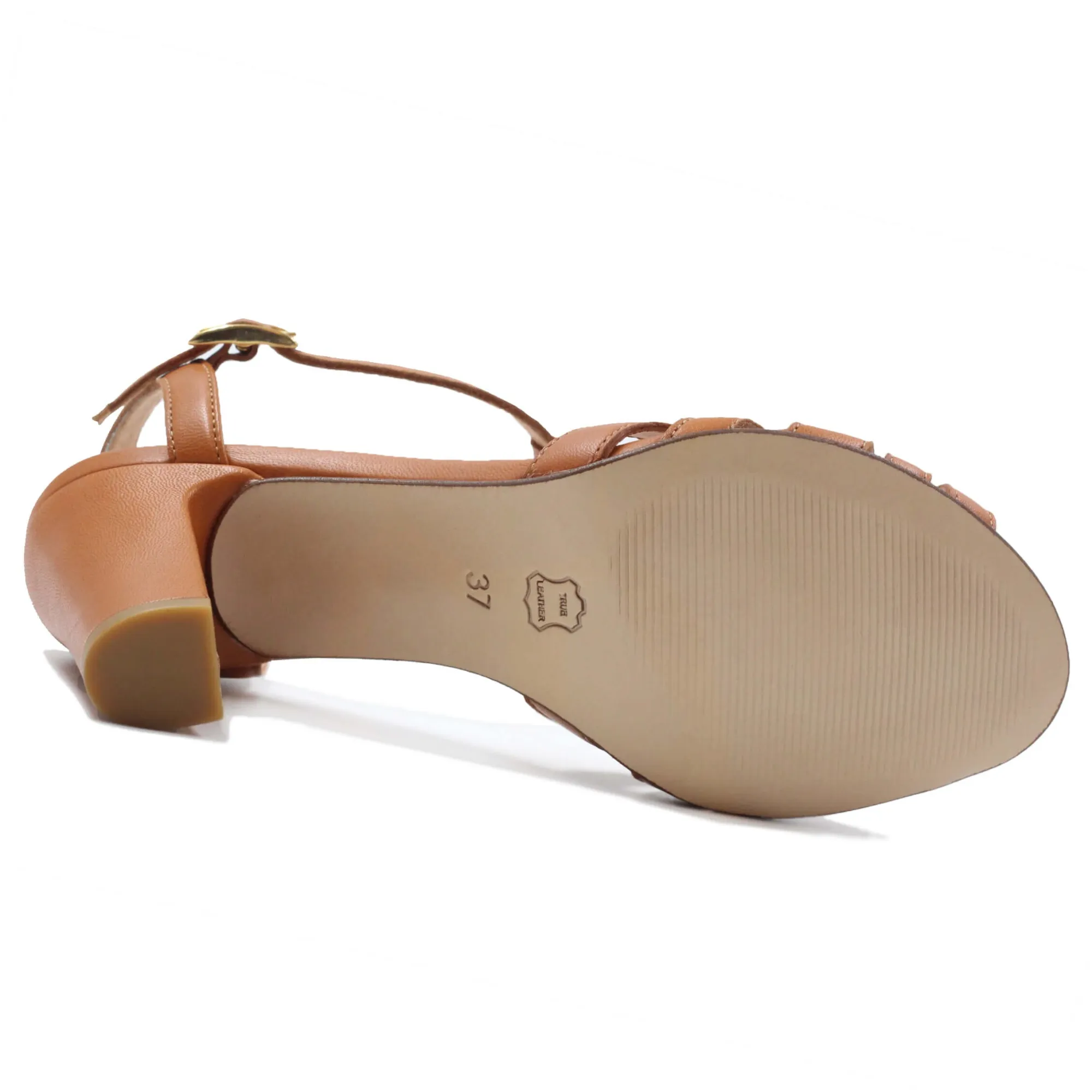 Best Sandales talon brides cuir Femme Sandales
