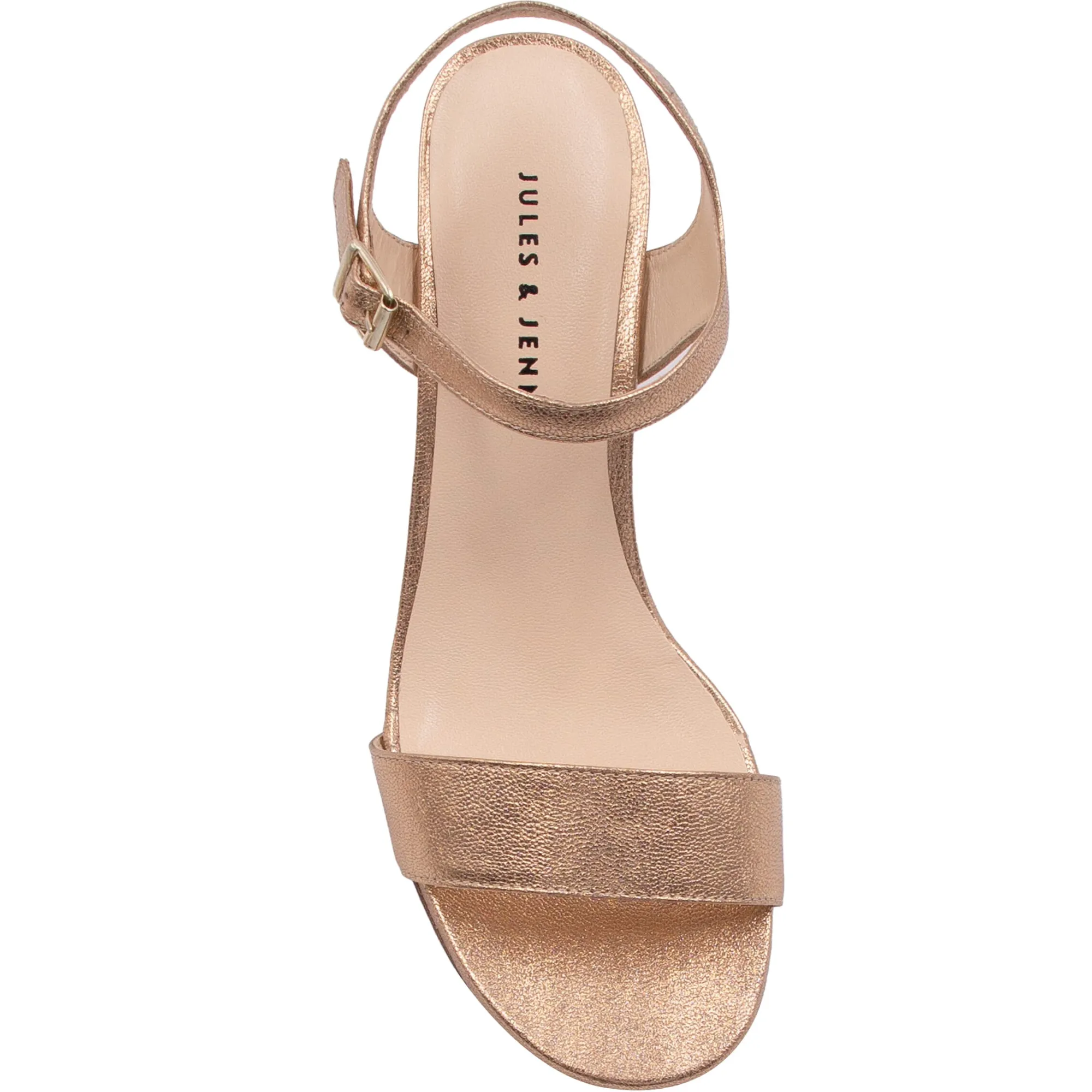 Best Sale Sandales à talon cuir métallisé rose Femme Sandales