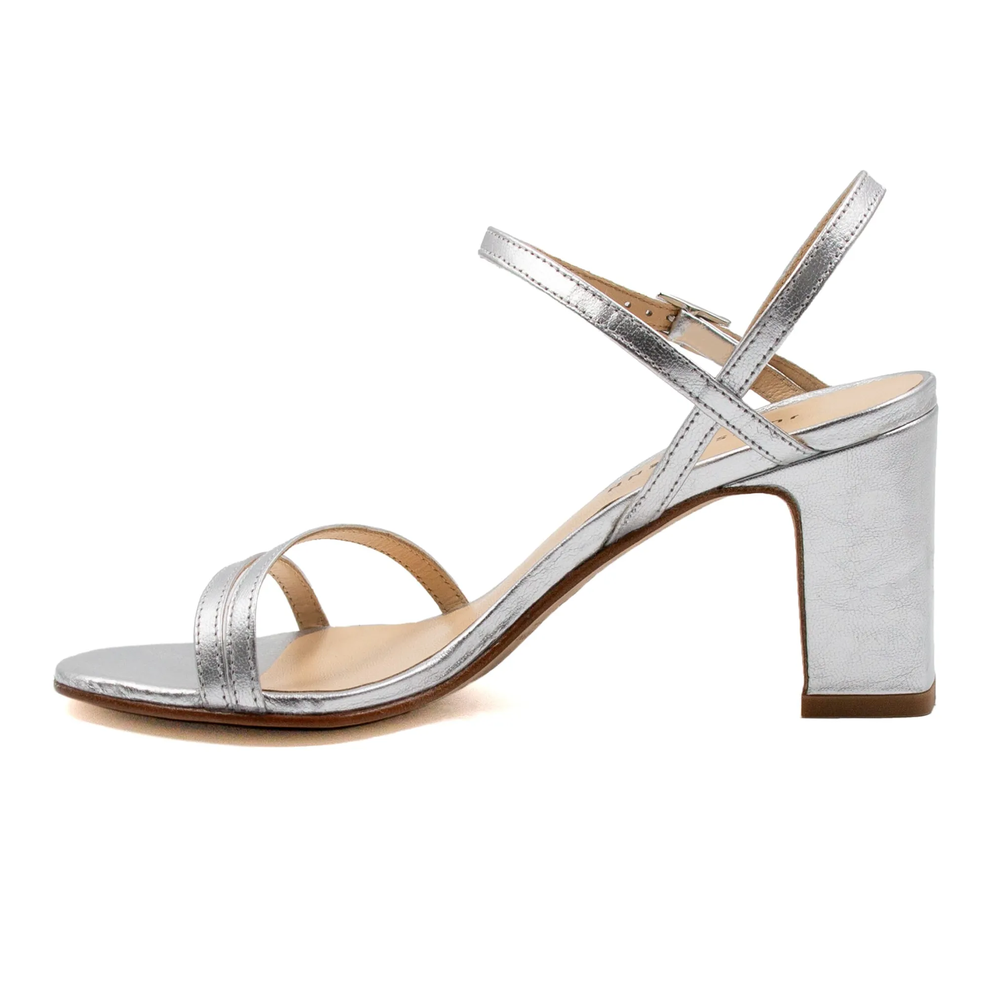 Clearance Sandales talon épurées cuir Femme Sandales