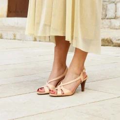 Flash Sale Sandales talon vintage cuir Femme Sandales