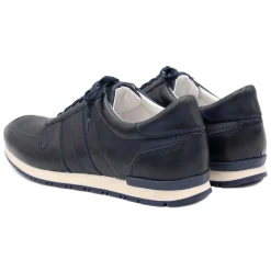 Flash Sale Sneakers cuir bleu marine Homme Fins De Série Solidaires