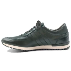 Outlet Sneakers cuir vert Homme Baskets